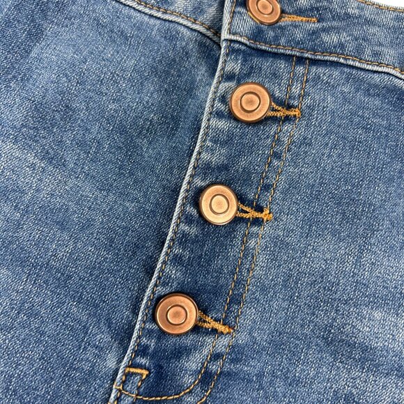 No Boundaries Denim Shorts Size 21W Distressed Button Fly Frayed Hem Jean Cutoff - Picture 6 of 8